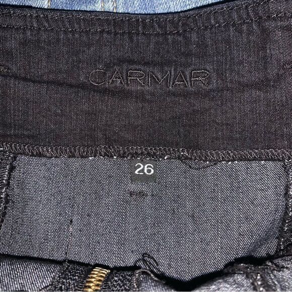 CARMAR Black Denim Skirt Size 26 - Picture 2 of 5